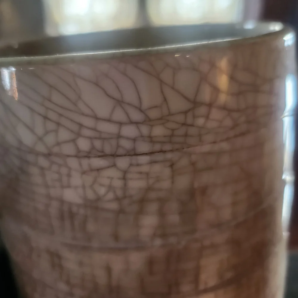 Elegant Cream Crackle Glaze Pitcher - Picture 2 of 7